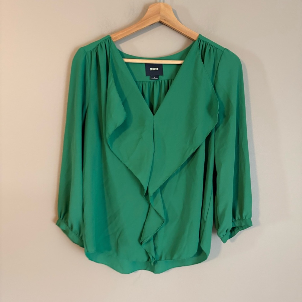 Maeve blouse size 4 green Women's Top
